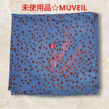 미사용품 MUVEIL WORK 딸기 무늬 스톨