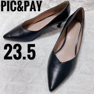 PIC&PAY 피크앤페이 23.5 스틸레토 V컷 블랙