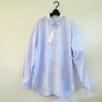 새상품 ATON GIZA BROAD WASHED SHIRT SAX