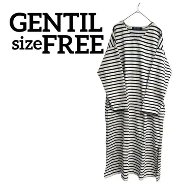 GENTIL [ FREE ] 긴팔 롱 원피스 스트라이프