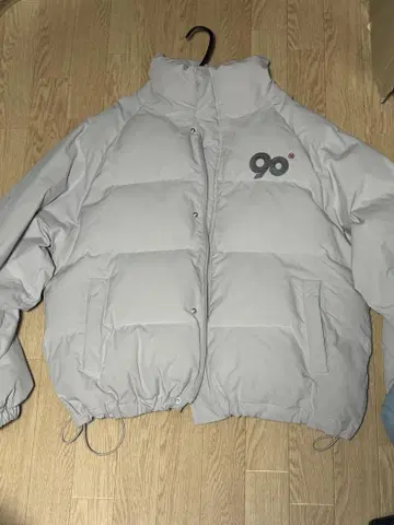9090 Logo Rich Puffer Jacket Charcoal