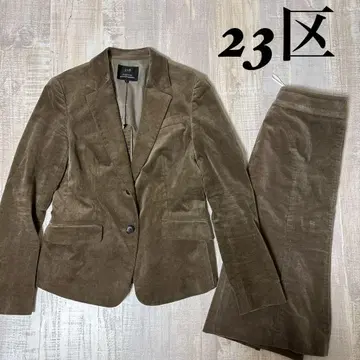 23구 벨로아 스커트 수트 셋업 자켓 벨벳 브라운