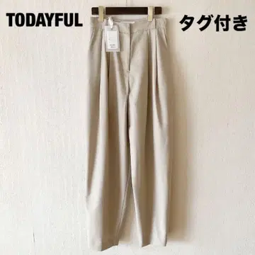택 포함 미사용 하이웨이스트 턱 트라우저 36 TODAYFUL