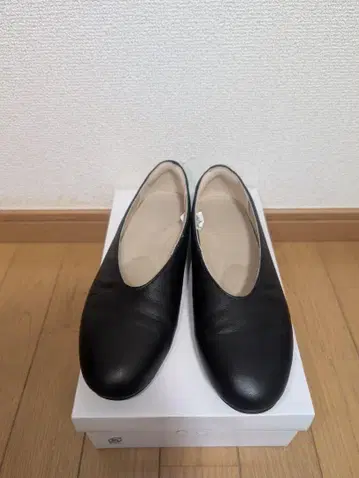 무인양품 피로를 덜어주는 가죽 깊은 착용감 신발 로우힐 블랙 23.0