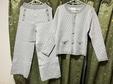 그레이 셋업 가디건과 팬츠
