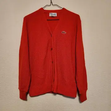 빈티지 LACOSTE 빨간색 가디건 38