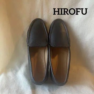 HIROFU 블랙 가죽 로퍼 25cm