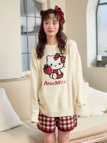 새상품 앤밀 밀과 365일 AnnMiru 룸웨어 키티 파자마