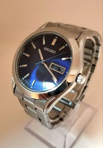 SEIKO 쿼츠 손목시계 파랑 다이얼 세이코 7N43-9080