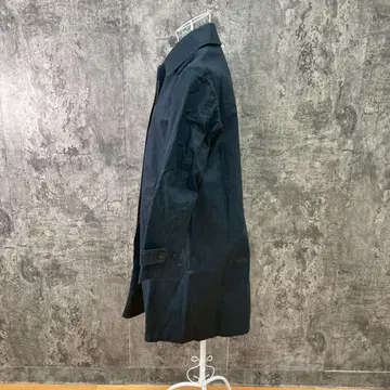뷰티앤유스 린넨 스텐카라 코트 히요쿠 지다테 네이비(S)