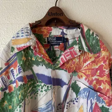 90s 빈티지 랄프 로렌 아로하 셔츠 오픈 카라 셔츠 올 패턴 3