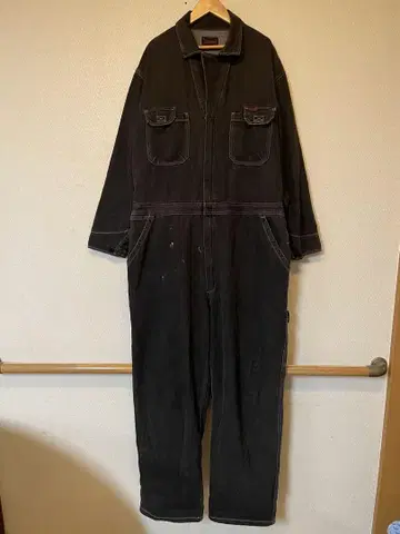OUT GEAR 올인원 LL 블랙 데님 페인터 팬츠