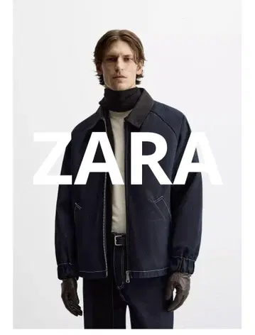 택 포함 새상품 ZARA 스티치 데님 자켓