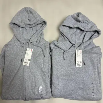 UNIQLO 유니클로 후드 맨투맨 그레이 XXL 2장 세트