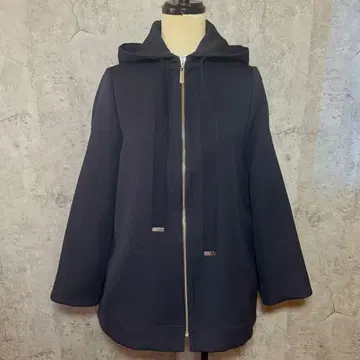 M-premier BLACK 트리플 크로스 후디 숏코트