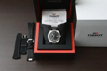 Tissot prx 40mm 정품 가죽 밴드 d버클 러버 밴드