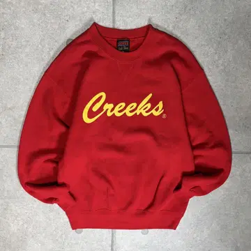 SOFFE 맨투맨 빈스 90s USA제 전면 V 프린트 Creeks