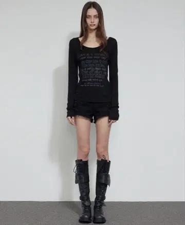 BOHEMSEO 보헤미안서울 긴팔 티셔츠 롱티 블랙 한국