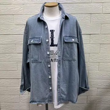 [ 새상품 ] FILA 휠라 데님 셔츠 남성용