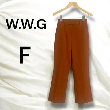 W.W.G 후즈후 갤러리 플레어 프레스 슬랙스 브라운 F