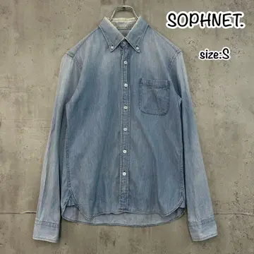 SOPHNET. 소프넷 데님 셔츠 USED 가공 버튼 다운 S