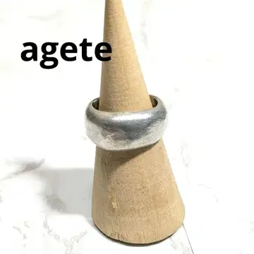 새상품급 아가 agete 실버 925 은제 와이드 반지 매트 마감