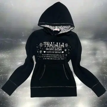 00s LIZLISA TRALALA 레이스 후드티 다크 헤이세이 y2k