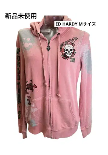 ED HARDY 에드 하디 핑크 풀 지퍼 후디