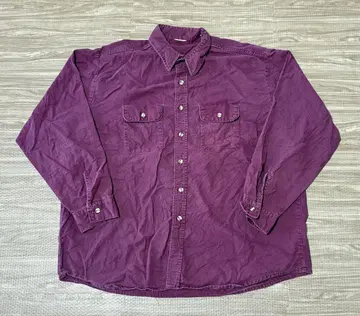 90's USA제 cotton 빅 실루엣 버건디 긴팔 셔츠