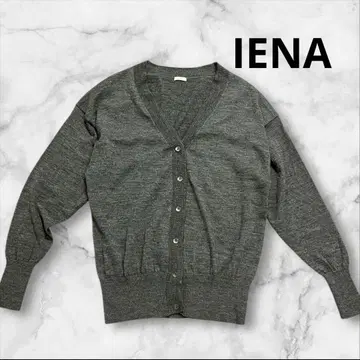 [ 새상품급 ] IENA 울 가디건 V넥 그레이