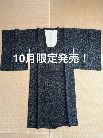 블랙 베이스 꽃무늬 기모노 코트 라메 믹스 레인보우 컬러