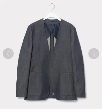 ADAM ET ROPE' x MB 콜라보 데님 노카라 자켓 L