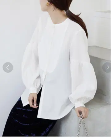[ 새상품급 ] IENA 빈티지 오간 오버 블라우스