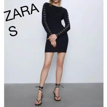 리브 니트 타이트 원피스