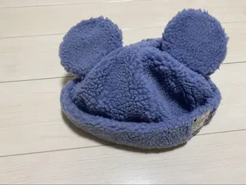 미키마우스 플리스 모자 파란색
