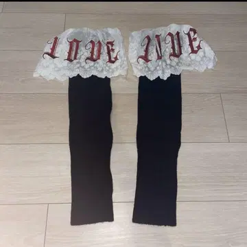 tanakadaisuke red LOVE arm warmer 암커버