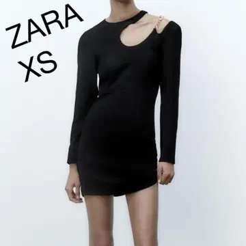 체인 디테일 미니 원피스