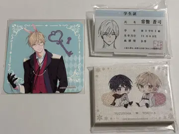 나카마데 아이시테 학생증풍 배지 코스터 토키와 소지 미니어처 캔버스