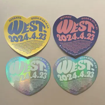 WEST. award 회장 한정판 스티커 쟈니즈WEST