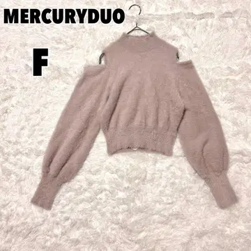 MERCURYDUO 머큐리 듀오 (F) 샤기 오프숄더 니트