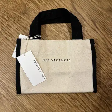 MES VACANCES 토트백 베이지/블랙