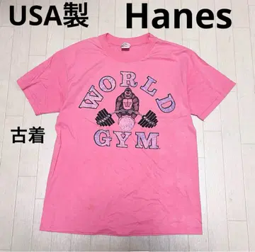 가격 인하 구제 의류 USA Hanes 프린트 T셔츠
