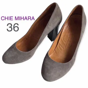 CHIE MIHARA 치에 미하라 스웨이드 펌프스 그레이지 사이즈 36