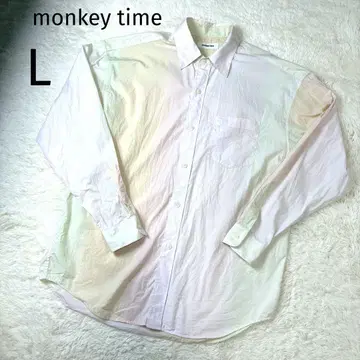 유나이티드 애로우즈 monkey time 그라데이션 레인보우 셔츠