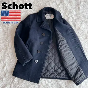 샷 Shhott 피코트 네이비 L 퀼팅 USA제 육후