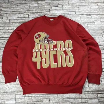 90s GARAN NFL 49ers 맨투맨 레드 빅 로고
