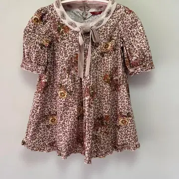 PINK HOUSE 레오파드 무늬 꽃무늬 튜닉