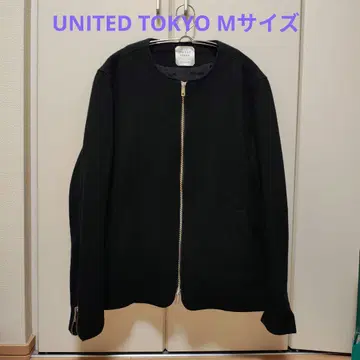UNITED TOKYO 노카라 집업 블루종 M 사이즈 블랙