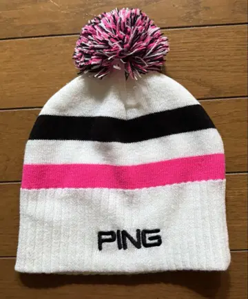 미사용 새상품 PING 폼폼 포함 니트 모자