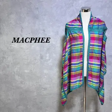 MACPHEE 겉옷 2way 마드라스 체크 올 패턴 멀티 컬러 4683